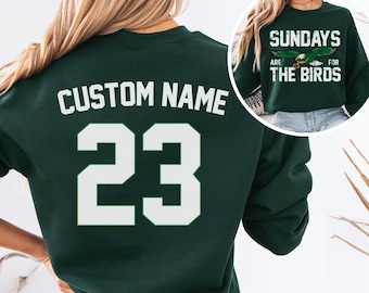 Sundays for the Birds Sweatshirt: Custom Name & Number, Philly Fan Apparel