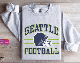 Seattle Football Sweatshirt: Unisex Vintage Style Fan Apparel