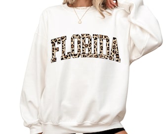 Camiseta de leopardo de Florida, sudadera con orgullo de su estado natal, regalo de Florida