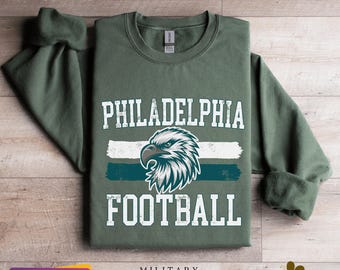 Philadelphia Sweatshirt & Hoodie | Distressed Philly Football Apparel | Game Day Shirt | Philadelphia Fan Gear