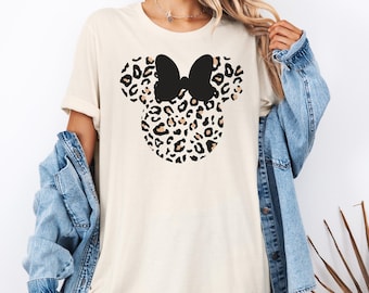 Minnie Leopard Disney Trip T-Shirt, Sweatshirt, Hoodie | Distressed Retro Vintage Style | Kids & Women’s Disney Apparel