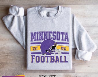 Minnesota Football Sweatshirt: Retro Distressed Game Day Apparel