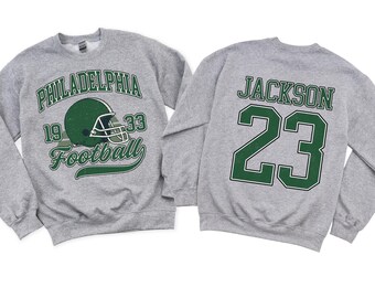 Distressed Philadelphia Football Shirt: Custom Jersey Style Game Day Top