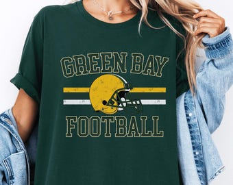 Green Bay Football T-Shirt, Sweatshirt & Hoodie  | Retro Distressed Game Day Crewneck | Green Bay Fan Unisex Tailgate Shirt