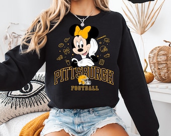 Pittsburgh Football Minnie Mouse Sweatshirt: Game Day Crewneck Fan Gift