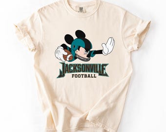 Jacksonville Football Mickey Mouse T-Shirt: Vintage Game Day Comfort Colors Tee
