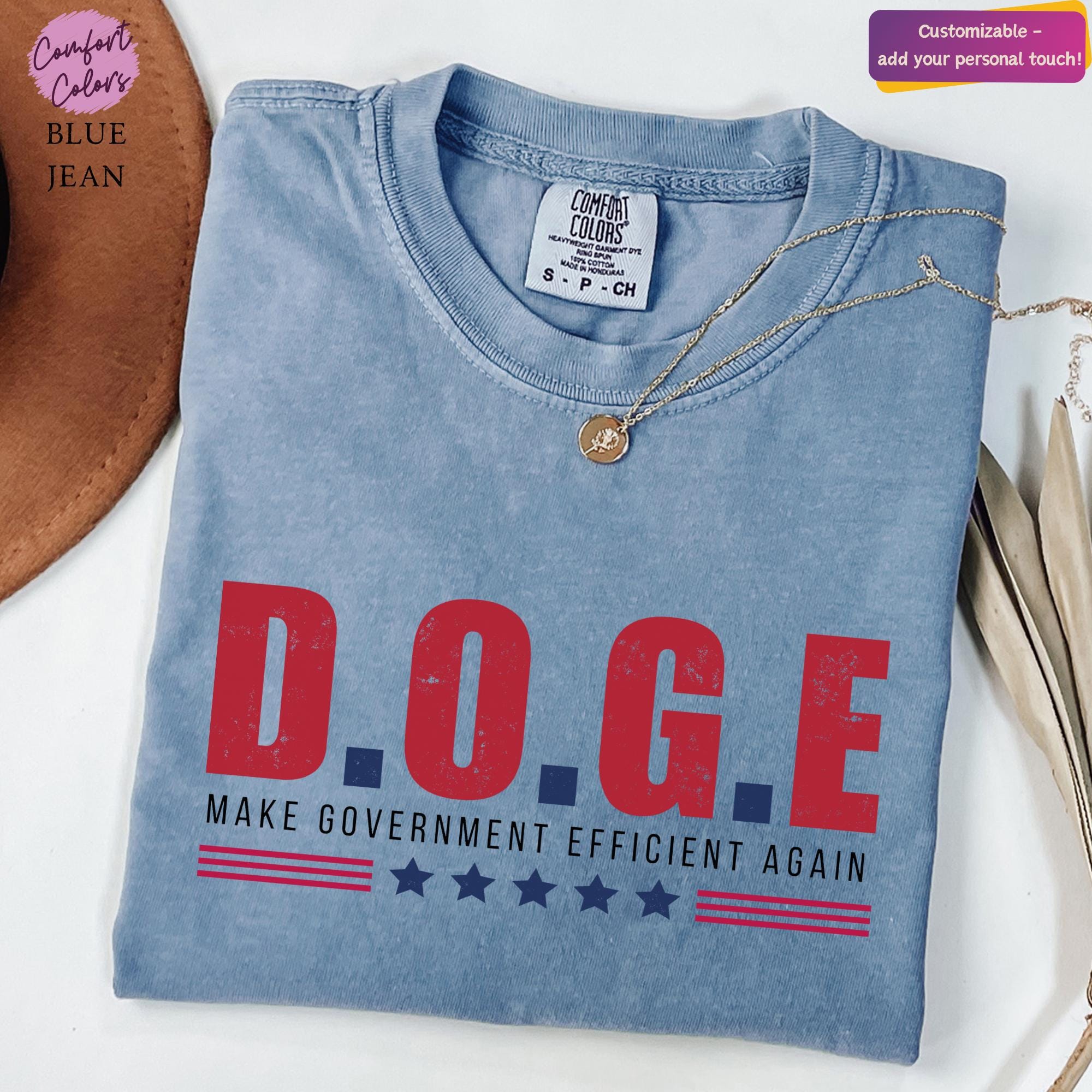 thumbnail image 2 of D.O.G.E. Government Efficiency - Elon Musk & Trump T-Shirt 2 of 9