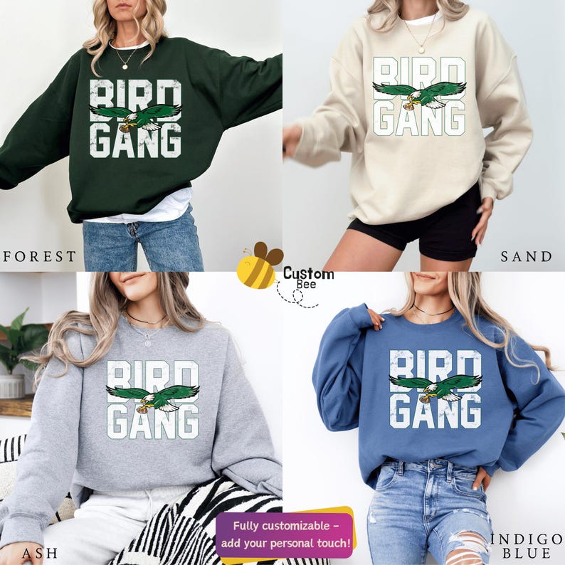 Bird Gang Sweatshirt & Hoodie Bird Gang Tshirt Distressed Philly