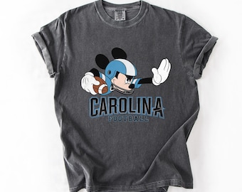Carolina Football Mickey Mouse T-Shirt: Vintage Game Day Comfort Colors Tee
