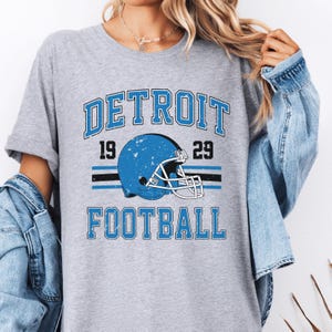 T-shirt de football Detroit : t-shirt rétro effet vieilli le jour du match