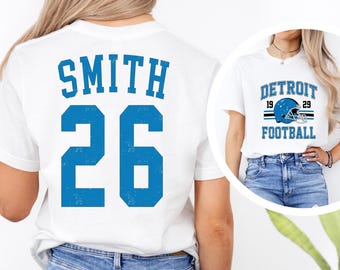 Custom Detroit Jersey Shirt: Personalized Name & Number, Sports Fan Tee