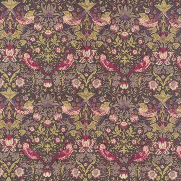 Fabric by Liberty of London 10 x 27 - Strawberry Thief - UK seller