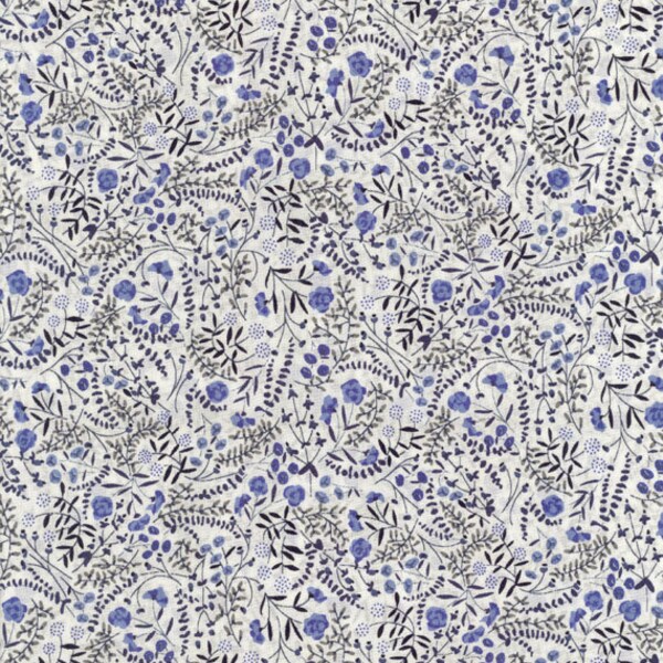 Liberty Tana Lawn fabric - Lillians Berries - Blue-6x27