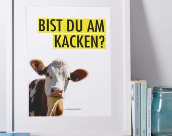 WC-Bild Bist du am Kacken? Die Kuh fürs Badezimmer als digitaler Download