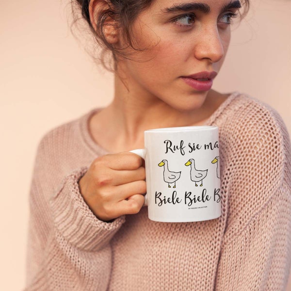 Biele Biele Biele - Ruf sie mal! Die weisse Tasse zu Schwiegertochter gesucht Fanartikel Elke & Jan, Kaffeetasse, Kaffeebecher, Teetasse