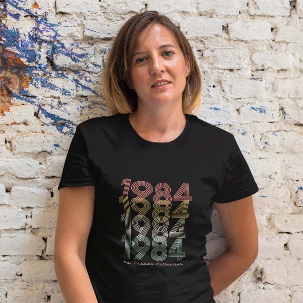 40. Geburtstag Damenshirt, Vintage Disco Shirt, 40. Geburtstagsgeschenk für Frauen, Retro Shirt, 1984 oder dein Wunschjahr