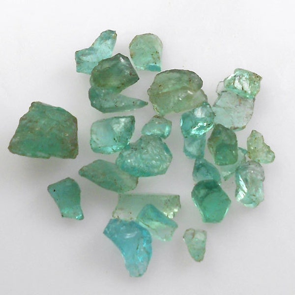 Rough Gemstones - Teal Blue Green Apatite Rough Gemstones  25% off with coupon code OKTOBERFEST2011