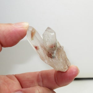 Pair Tabby Pretty Friends Red Amphibole Quartz Crystal Point From The Lemurian Mines Brazil image 6