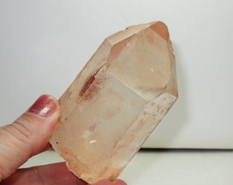 We Help - Tangerine Lemurian - Grounding - Notched - Quartz Crystal Point - 2015 Ship Brazil