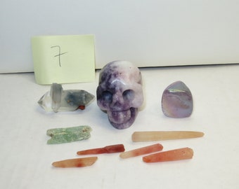 More Photos Added - For The Advanced Seeker – The Offering – A Set For Peace, Love, Insight, and Renewal - Crystal Mineral Skull