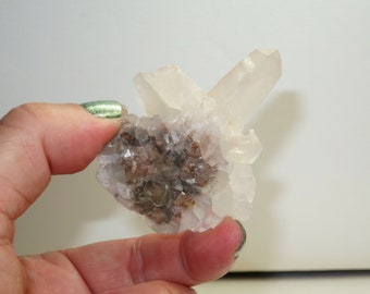 DT Cluster, No Matrix - Dream Sequence II Quartz - Chlorite Inclusions Phantom Quartz Crystal Point Cluster Madagascar - 2015 Shipment