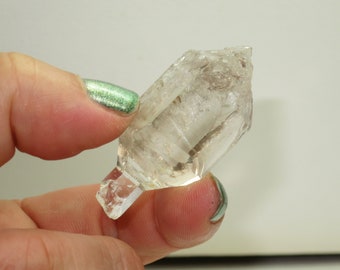 Old Stock (10 Years) - Scepter Tibetan Quartz Crystal Point - Serenity x10 - Smokey Smoky - Mineral Etched / Etching