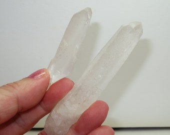 Moon Chargers - Pair - Lemurian STARBRARY Quartz Crystal Point from MG Brazil - Astral Connections