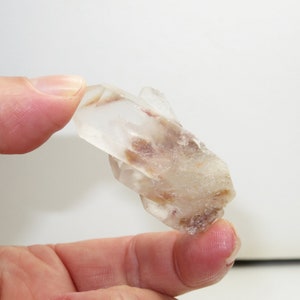 Pair Tabby Pretty Friends Red Amphibole Quartz Crystal Point From The Lemurian Mines Brazil image 5