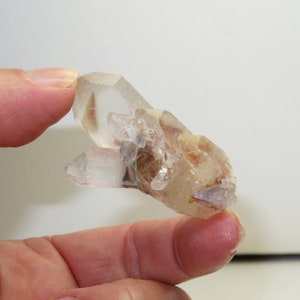 Pair Tabby Pretty Friends Red Amphibole Quartz Crystal Point From The Lemurian Mines Brazil image 7