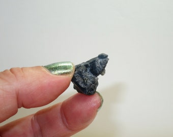 2004 Find - Deep Blue Tourmaline Indicolite Included Quartz Crystal Point - Exceptionally Rare