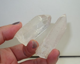 Moon Chargers - Pair - 2015 Shipment- Lemurian STARBRARY Quartz Crystal Point from MG Brazil - Astral Connections