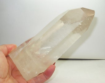 We Help -  Extremely Pale Tangerine Lemurian - DT  ET - Inner Child - Channeling - Quartz Crystal Point - 2015 Ship Brazil