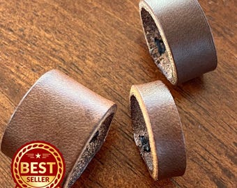 Brown Leather Ring
