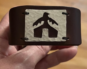 Crow House Inspired Leather Cuff