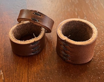 Brown Leather Ring