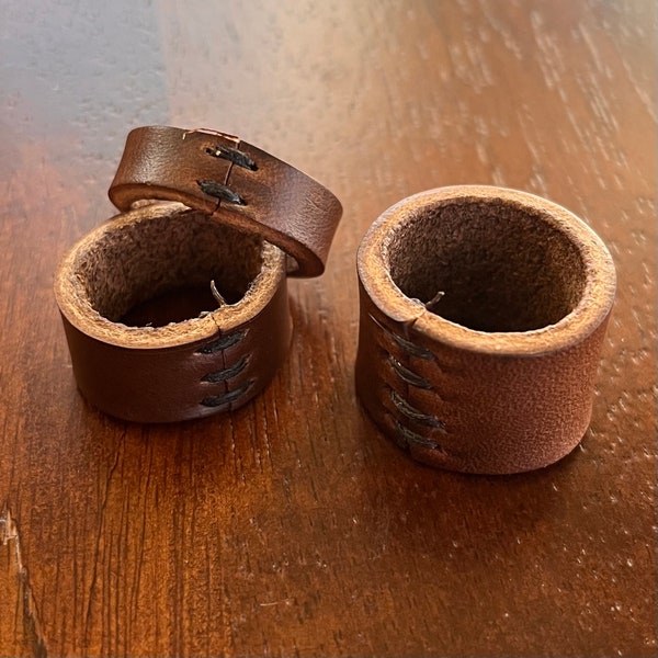 Brown Leather Ring