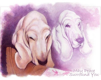 Dog Sympathy Memorial Cards Set of Three of the same blank cards