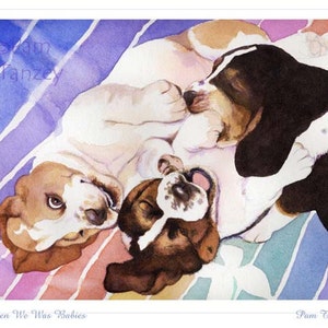 Basset Hound Puppies All Occasion 3 Card Collection image 3