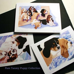 Basset Hound Puppies All Occasion 3 Card Collection image 1