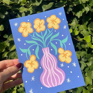My Favorite Vase: Floral Illustration for a Cheerful Home