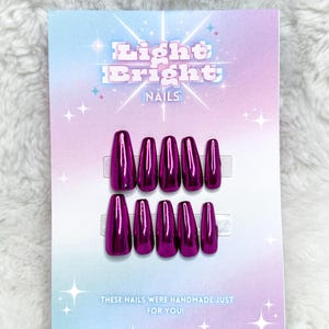 Chrome Press on Nails- Starlight, Full Chrome Nails