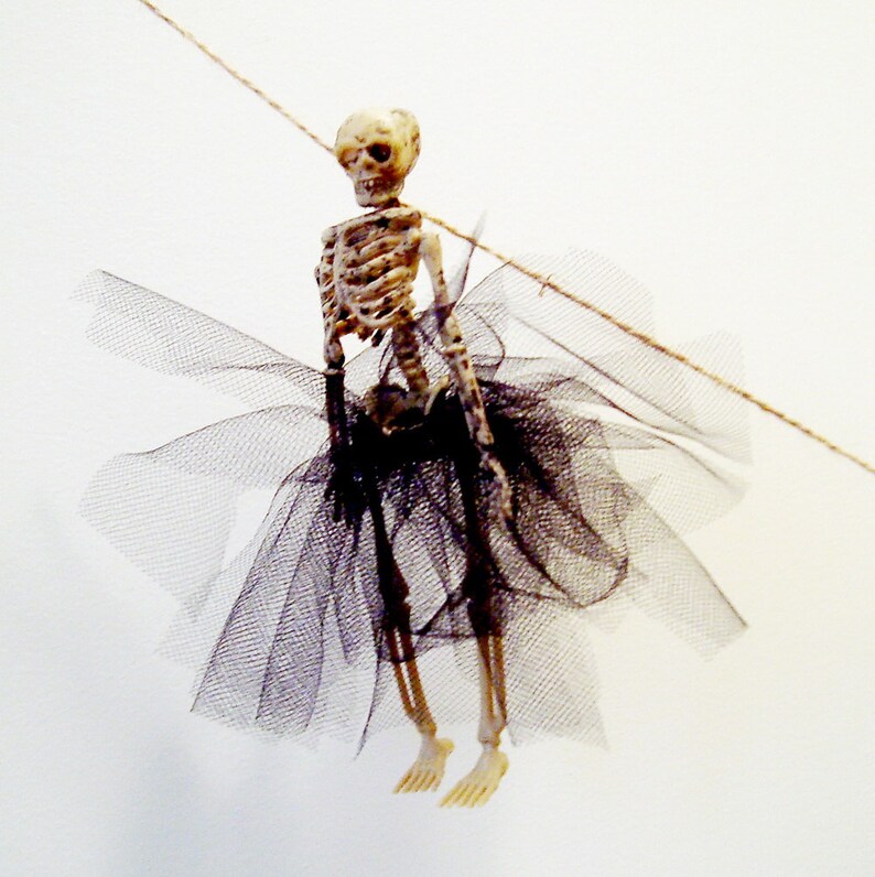 PDF How To Instructions: DIY Dressed Skeleton Garland Banner, Halloween Decoration, Skeleton Tutu, Goth Wedding, No Sew, Miss Otis Regrets image 2