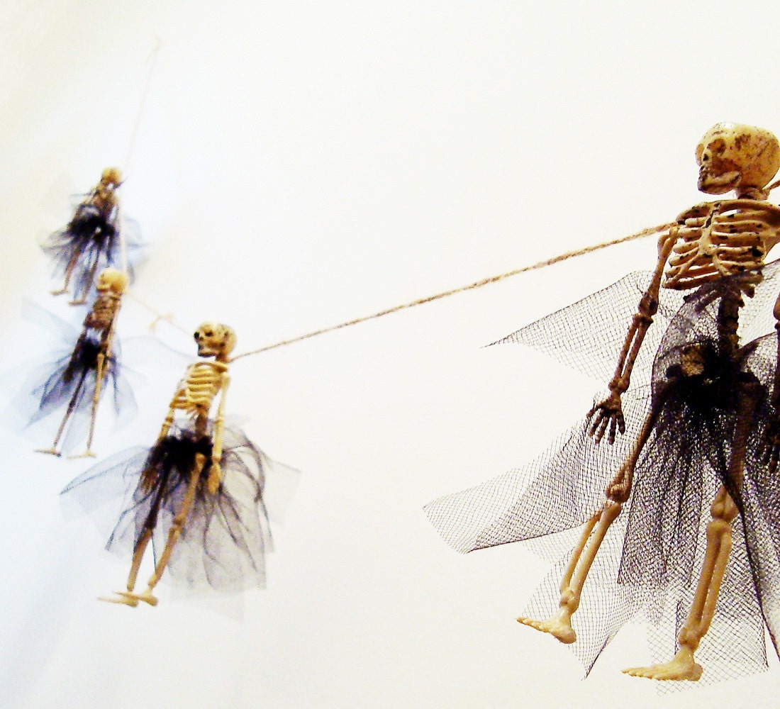 Dressed Skeleton Garland Halloween Banner Decoration Etsy Australia