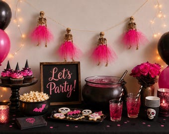 DIY Skeleton Garland Banner PDF: Tutu Halloween Decoration (No Sew)