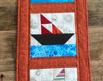 Boat & Sails Quilted Wallhanging