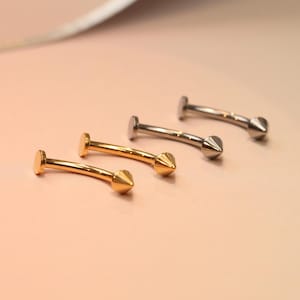 Conical Eyebrow Jewelry Titanium Eyebrow Piercing Jewelry Curved Barbell 16G 6mm-12mm Cartilage Earrings