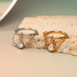 Anillos de perforación colgantes Joyas para perforación Pendientes de 16G Pendientes de aro de acero quirúrgico Concha Joyas para hélice y trago Conch