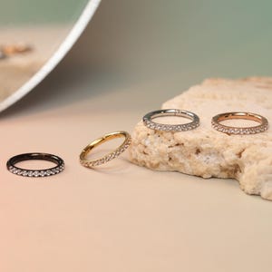20G 18G 16G 14G Shiny CZ Nose Ring Hoop Piercing Jewelry 316L Cartilage Earrings Diaphragm Jewelry 5mm to 14mm