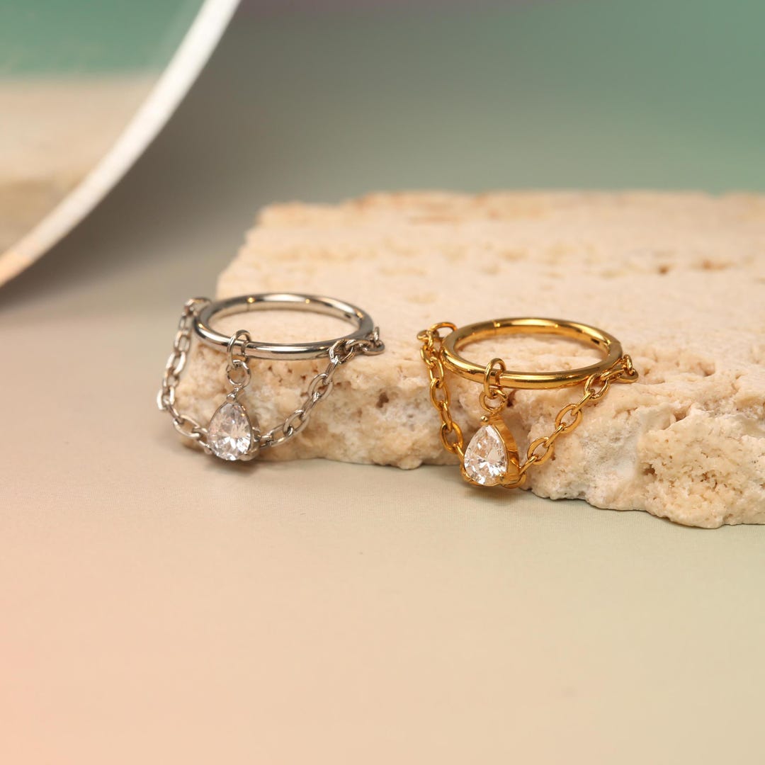 Dangling Piercing Rings Piercing Jewelry 16G Earrings Surgical Steel Concha Hoop Earrings Helix Tragus Conch Jewelry - Etsy Japan