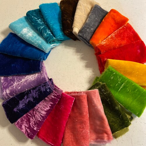 Silk Velvet Fabric Hand Dyed Silk Velvet Etsy